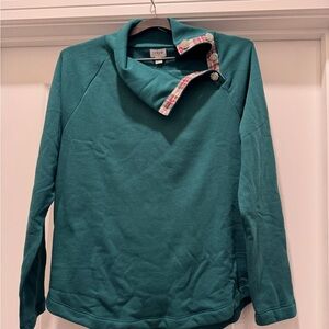 J. Crew Teal Cowl Neck Sweater